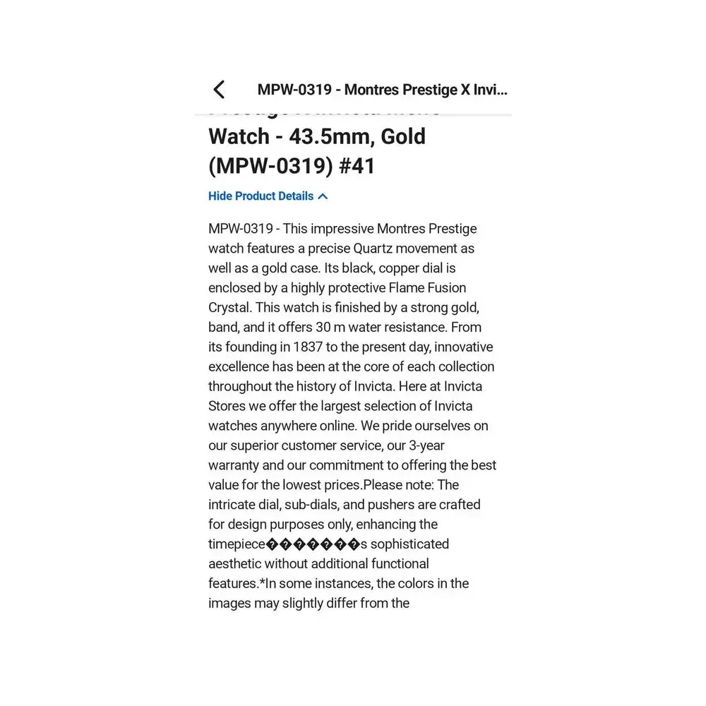 Montres Prestige Gold Tone Watch Black Multi‎ Dial Face Classic Style